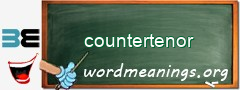 WordMeaning blackboard for countertenor